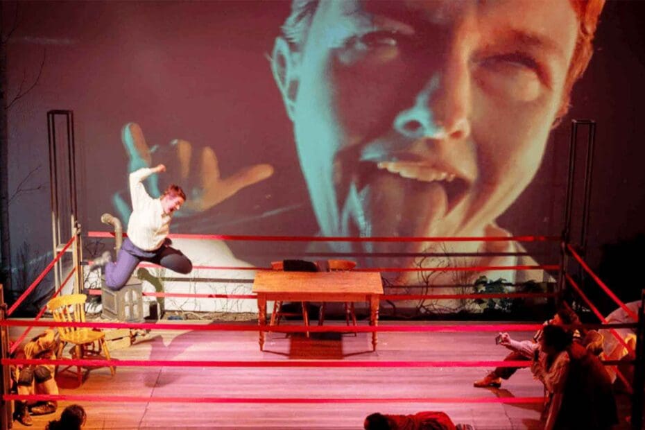 Paper Mouth Theatre Uncle Vanya wrestling smackdown